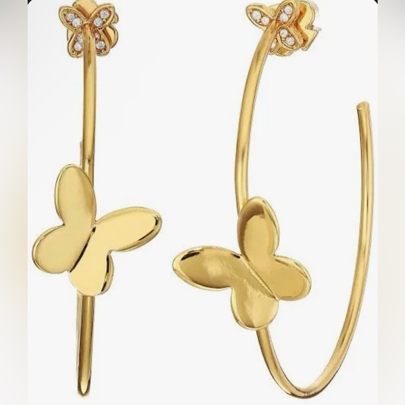 kate spade Jewelry - KATE SPADE In A Flutter Butterfly Hoop Earrings